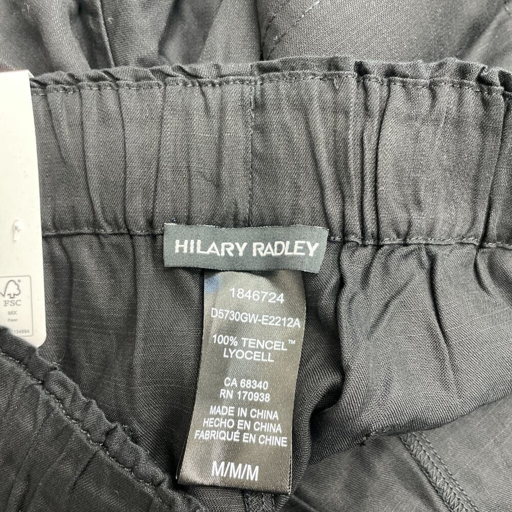 Hilary Radley Women's M Black Tencel Pull-On Shorts W/Side Pockets n1041 - Picture 7 of 10
